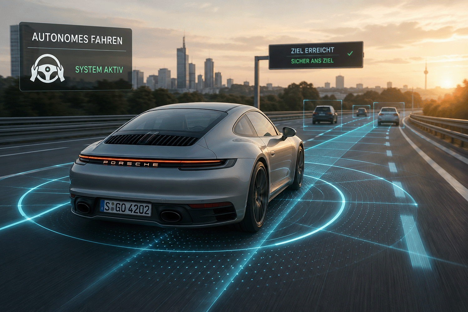 Symbolbild für autonomes Fahren