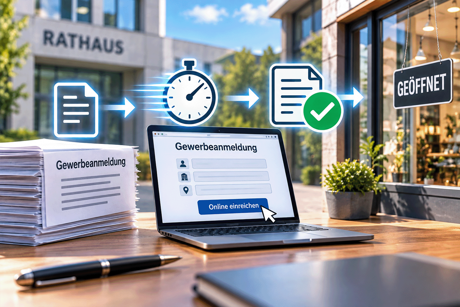 Symbolbild für Gewerbeanmeldungen
