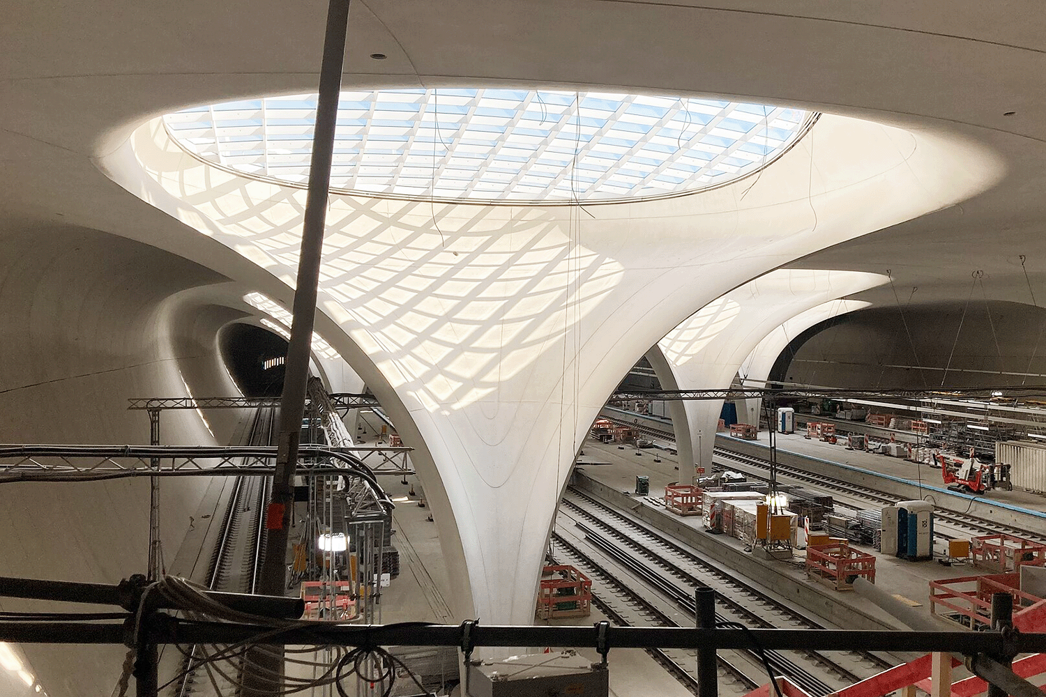 Einblick in den neuen Bahnhof
